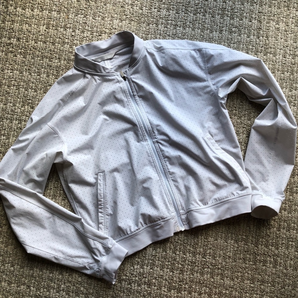 white lululemon bomber size 6